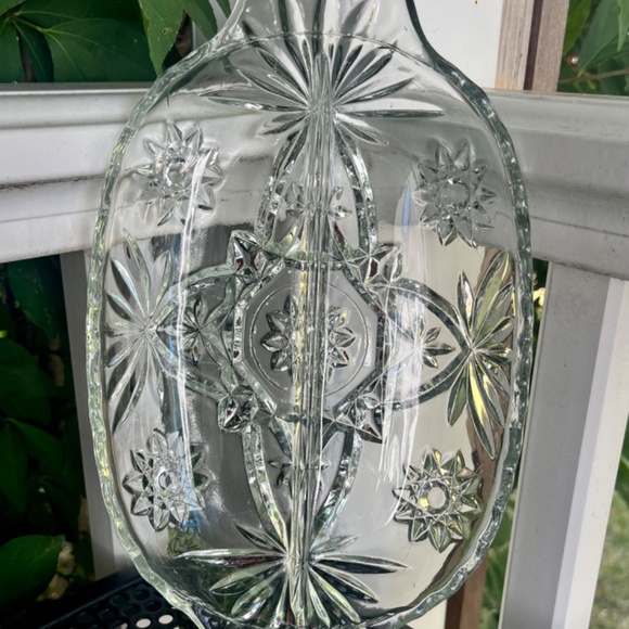 VINTAGE Anchor Hocking Star of David Relish Dish - Picture 3 of 5